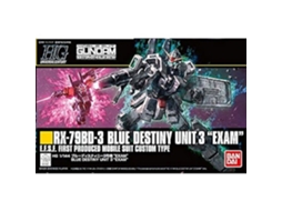 Bandai Spirits Hg Rx 79bd 3 Blue Destiny Unidade 3 Exame 1/144 Modelo azul para maiores de 14 anos