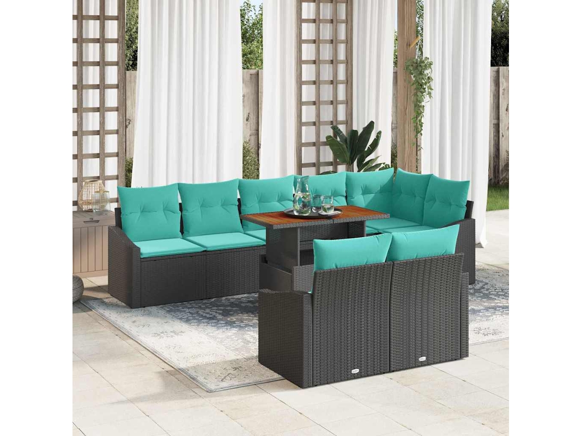 Vidaxl Conjunto De Sofá De Jardim 9 Unid. 8-número De Lugares