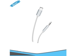Cabo De Áudio Beisk Tipo C 3.5mm, Branco 1m, Compatibilidade Universal Para Smartphones E Fones De Ouvido Com Conexão De Áudio Fácil