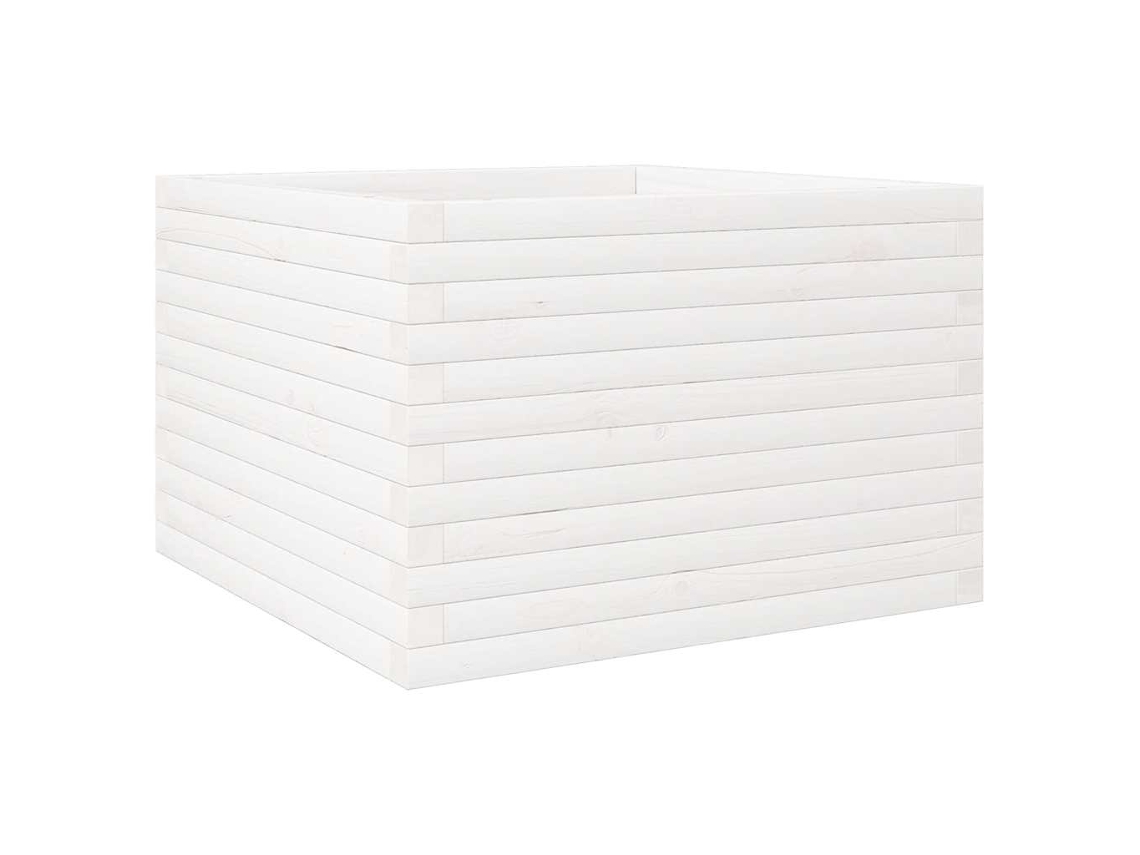 Garden Planter, Garden Planters Vidaxl Branco Madeira De Pinho (70 X 70 X 46 Cm)