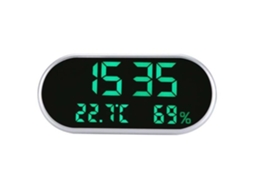 HURRISE Led Despertador Despertador Digital com Espelho Display Led Luz Noturna Relógio com Temperatura e Umidade Luz Do Relógio Decorativo
