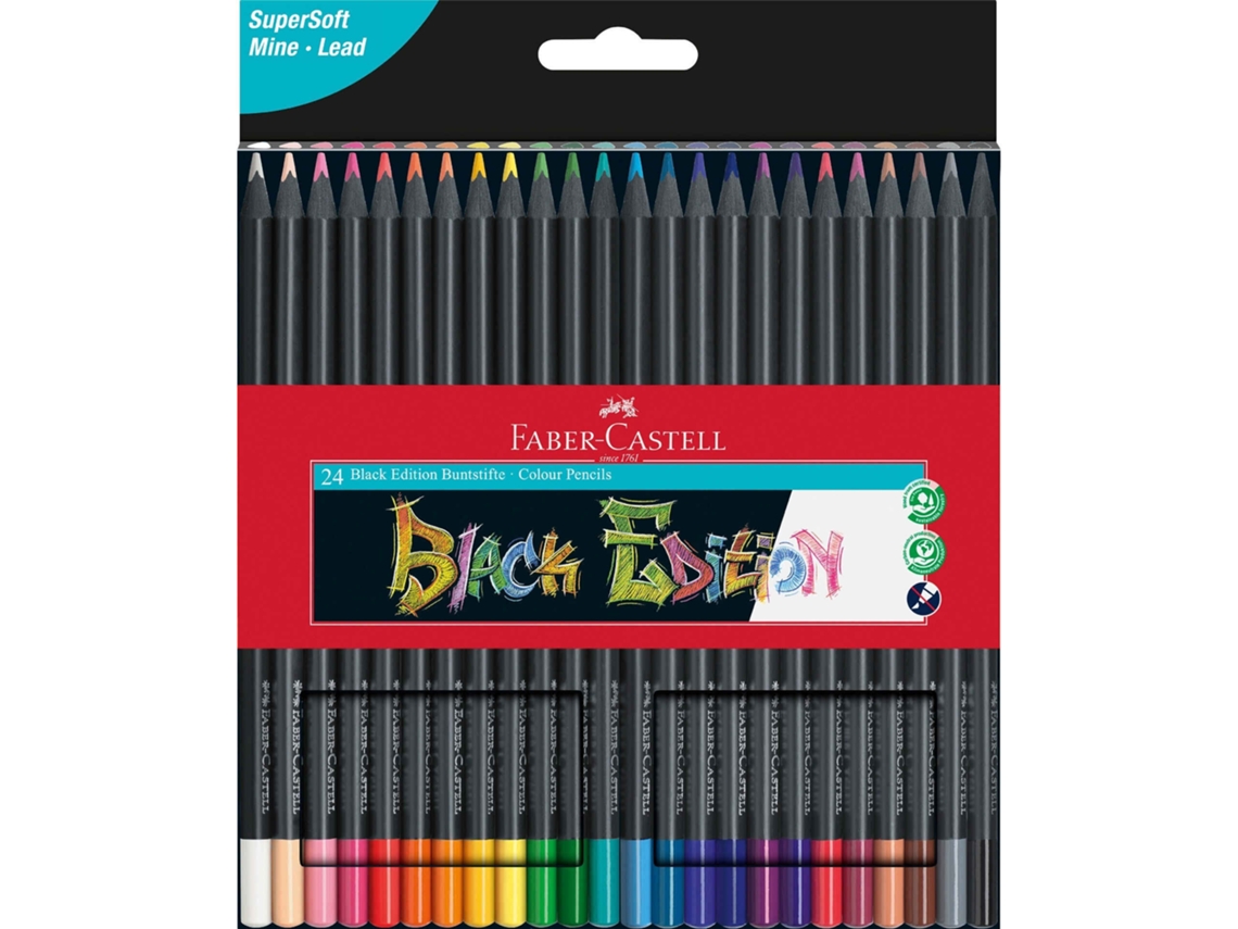 Lápis de Cor Black Edition FABER-CASTELL 24 un