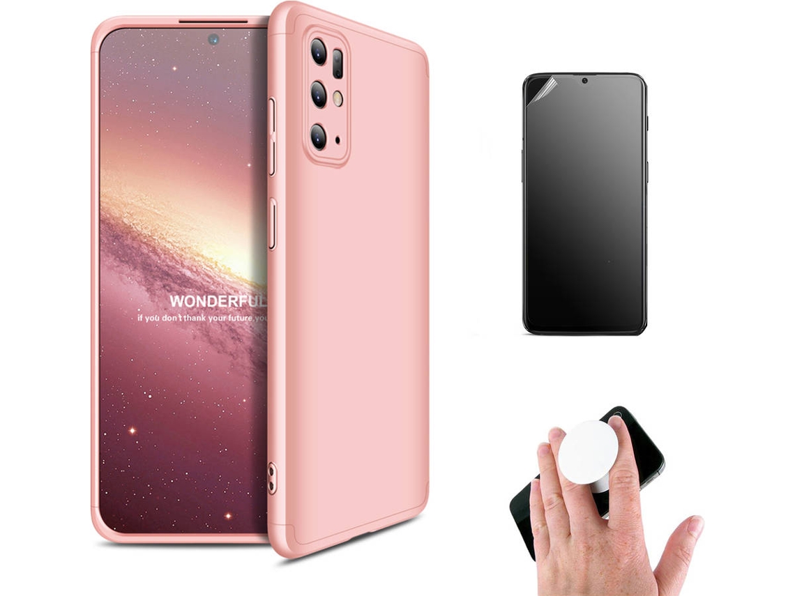 Kit Capa e Película Samsung S20 Plus Ultimatte Slim Armor 360º Y Popsocket Rosa