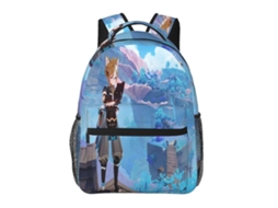 Mochila Genshin Impact J10 Para Estudantes, Leve E Estilosa, Impermeável E Com Alça De Ombro Ajustável.