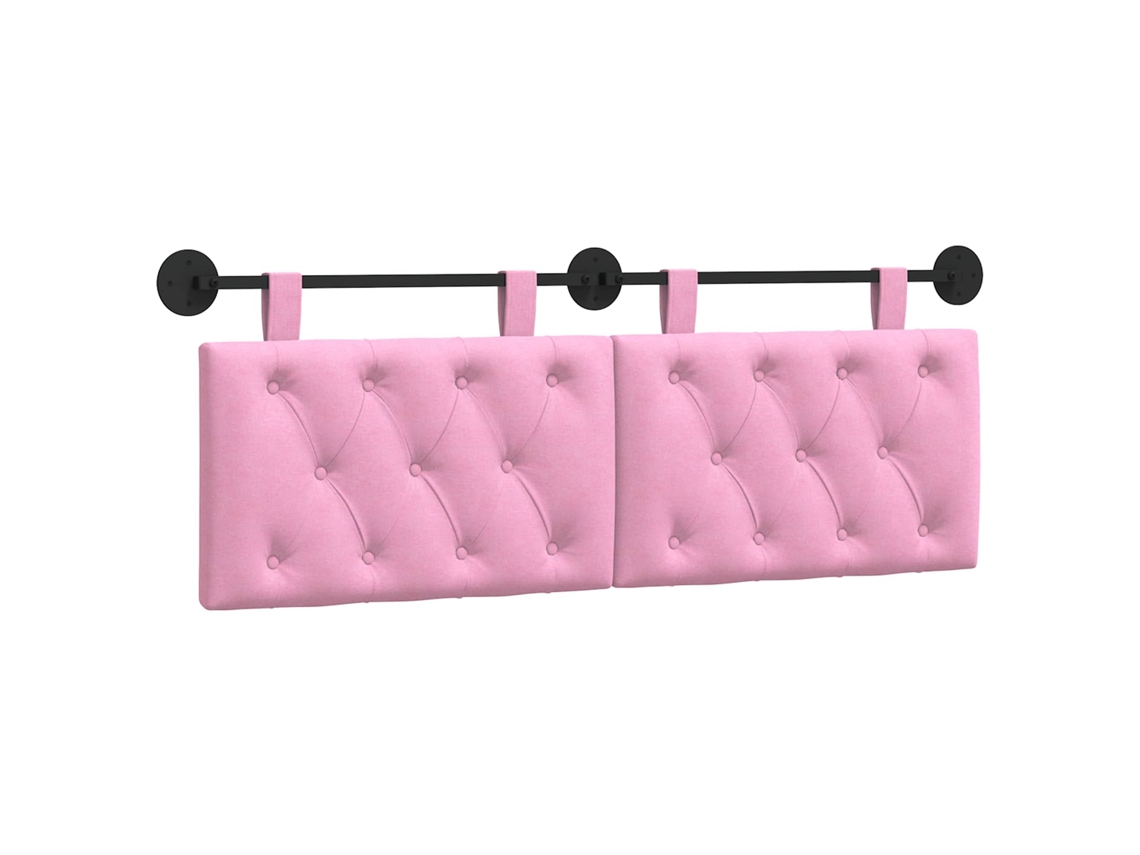Conjunto 1 Cabeceira Suspensa Vidaxl Rosa Tecido (150 X 55 X 7 Cm)