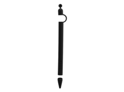 Estojo Redondo Leve De Silicone Para Caneta Anti-perda Anti-derrapante Para Apple Pencil Preto