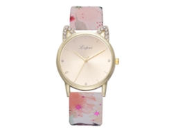 Lvpai Relógio Feminino de Quartzo com Pulseira de Pu e Estilo Simples Orelhas de Gato 4