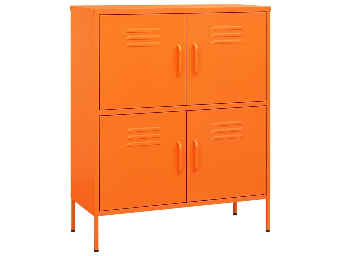 Armário Arrumação Aço 80x35x101,5 Cm Laranja MAISON EXCLUSIVE