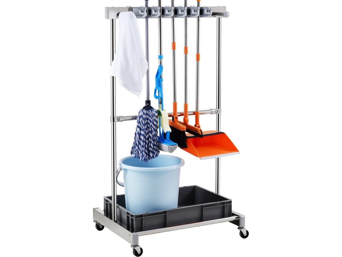 Organizador De Jardim Em Inox Com 10 Compartimentos, Suporte Para Ferramentas E Estante Multifunções Tekmaquinas