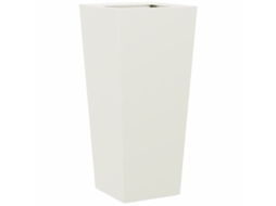 Vaso de jardim VIDAXL Branco Aço (35 x 35 x 75 cm)