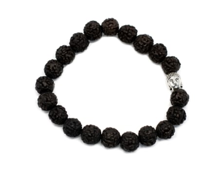 Pulseira Rudraksha Japa Mala Buddha Escuro 7X2 Cm
