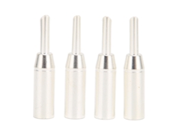 Conjunto De 4 Conectores Banana Ba1417 Bfa Banhados A Prata Para Cabos Alto, Falante Com Diâmetro De 7 Mm/0, 3 Polegadas