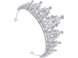 Coroa De Casamento Prateada, Tiara, Acessório De Cabelo Elegante E Durável Para Festas.