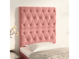 Cabecero de terciopelo de 2 piezas 80x7x78/88 cm rosa