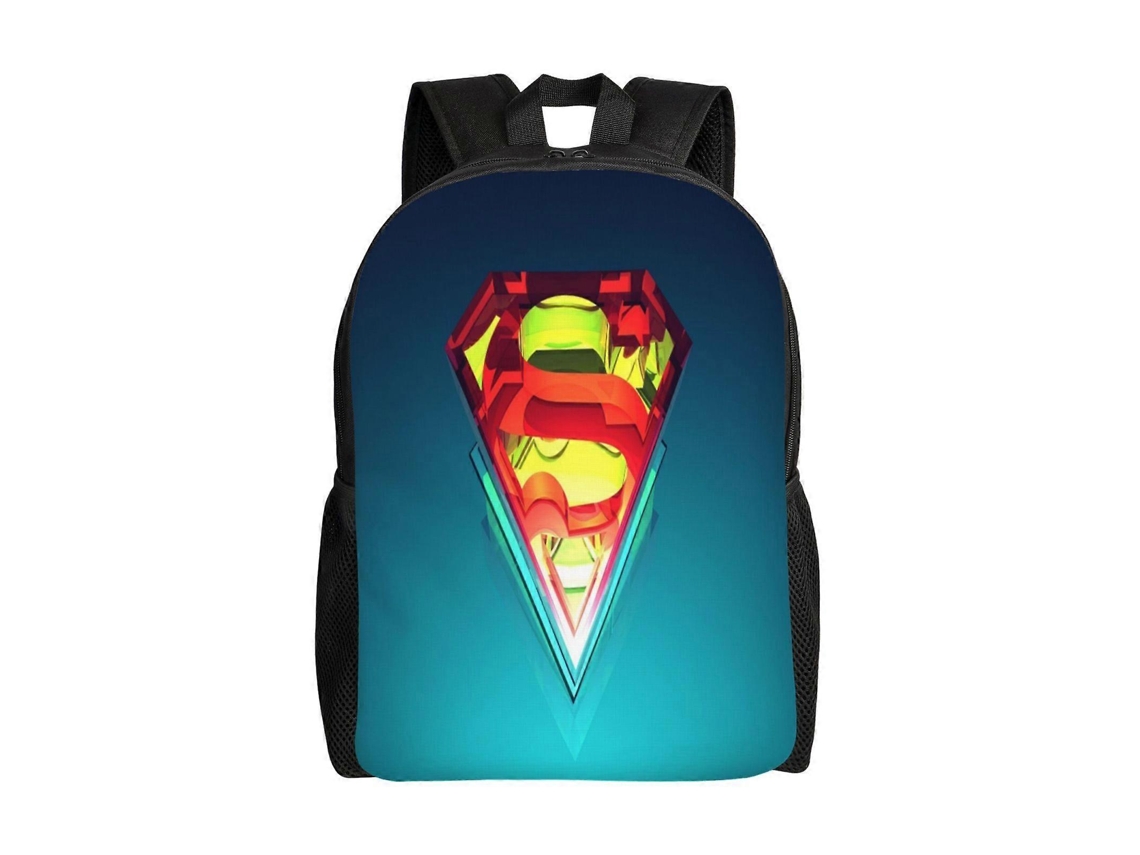 Mochila Superman I161 Para Escola E Trabalho, Leve E À Prova Dágua, Mochila Estilosa Para Estudantes E Adultos N161 Olysi Shop