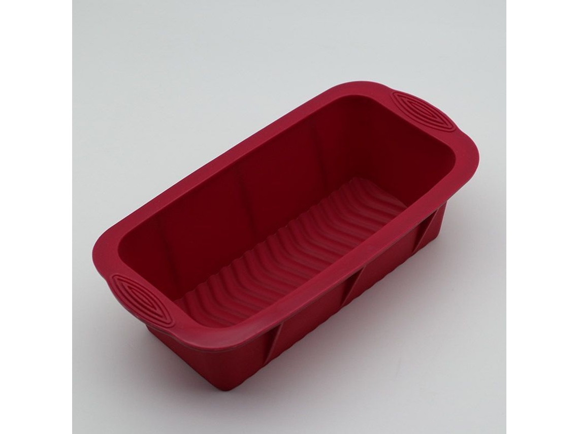 2026 molde de Silicone para Pastéis Quadrados Antiaderente, Molde de Assar para Pão Caseiro, Cor Carmesim, 2 Unidades