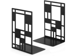 Suportes de livros Nova Line de metal pesado, decorativos, anti deslizantes, presente para amantes de livros, preto, 175mm 2025 S/MARCA