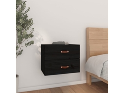 Vidaxl Mesa De Cabeceira De Parede 50x36x40 Cm Preto