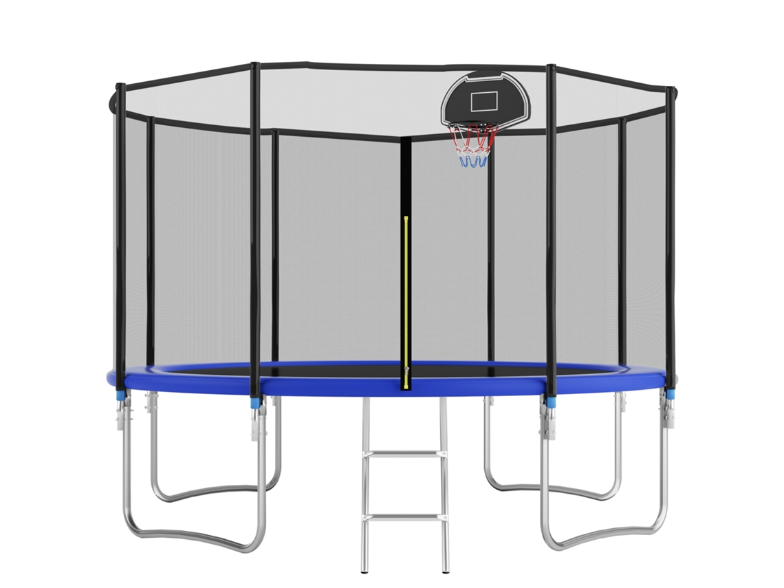Cama exterior de metal 366 cm reforçada para crianças e adultos