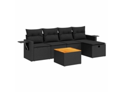 Garden Sofa Set, Garden Sofa Sets Vidaxl Preto Rattan / Vime (n/a)
