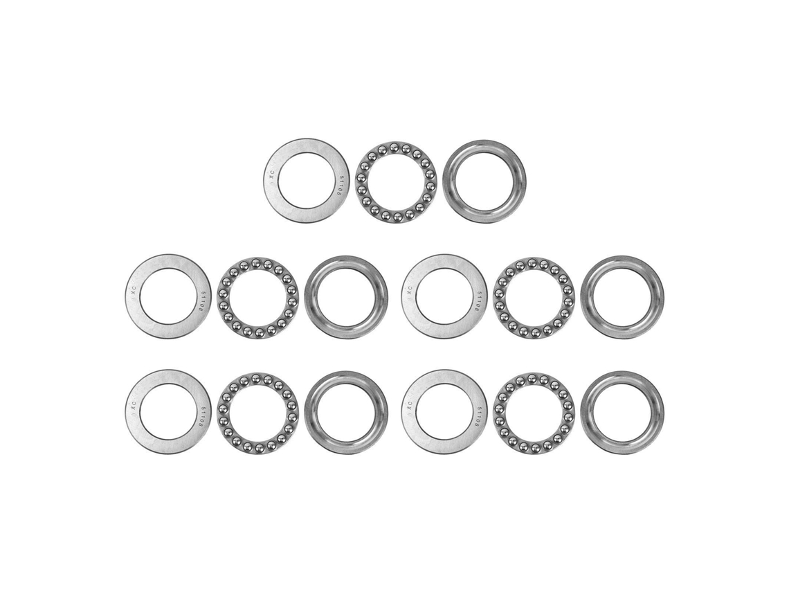 5pcs Rolamentos De Bola De Empuxo Série Extra Leve Aço Carga Axial Industrial 51106