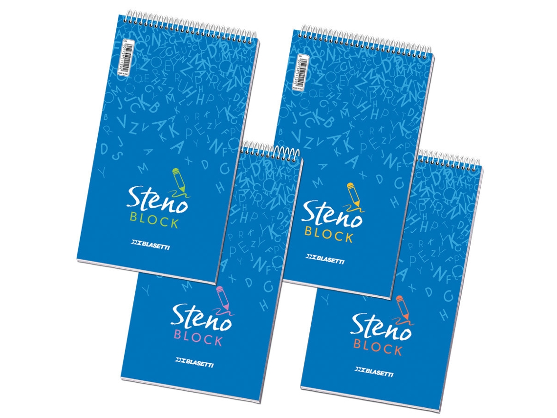 Caderno e bloco Blasetti 1120 80 folhas Azul