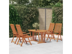 Cadeiras De Jardim Dobráveis 4 Pcs Eucalipto Maciço Dkd Home Decor