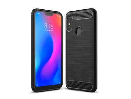 Capa Xiaomi Mi A2 Lite, Redmi 6 Pro MULTISHOP Carbono Preto