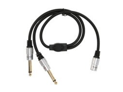 Cabo adaptador estéreo 3.5mm para dois mono 6.35mm EOOCOO
