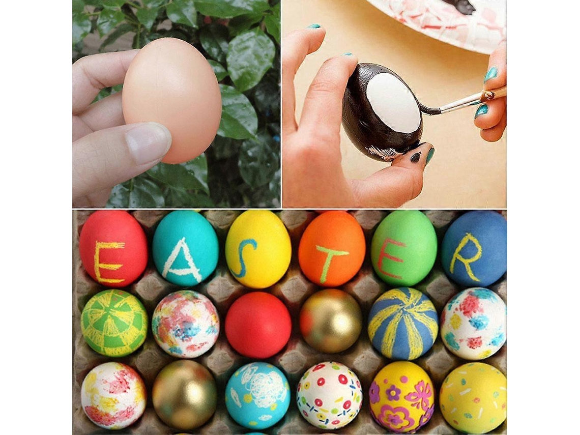1 Ovo de Páscoa Artificial para Pintar, Artesanato DIY, Decoração de Páscoa, Tamanho Único