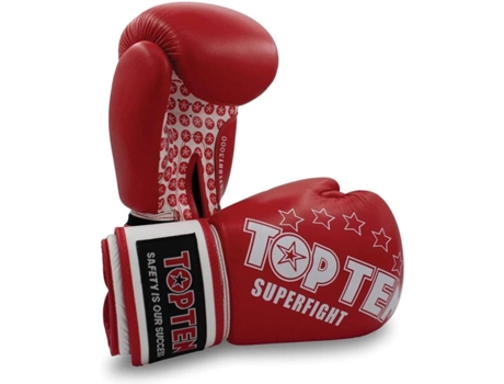 Luvas Multibox TOP TEN superfight stars (10 oz - Vermelho)