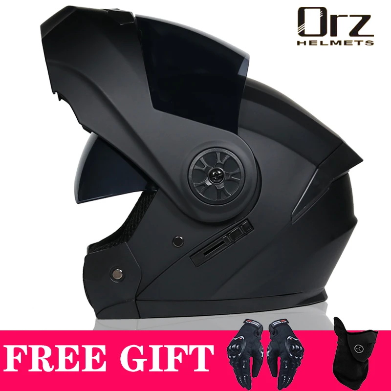 (l) Capacete De Motocicleta Flip-top Com Certificação Dot Mais Recente E Viseira Solar Integrada.
