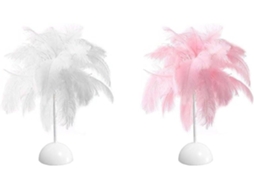 Abajur De Mesa Com Penas Brancas, Luminária Noturna Portátil Com Design Macio Para Quarto, Sala De Estar, Decoração De