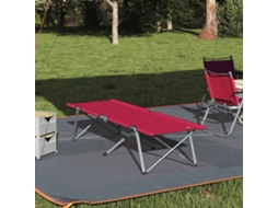 Vidaxl Cama De Camping Dobrável Manual Vermelho 194 X 62,5 X 42,5 Cm