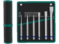 Conjunto De 6 Punções Planas E Cônicas Em Aço De Liga Resistente Para Manutenção E