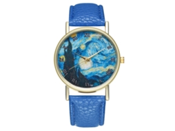 Reloj De Pulsera Zhoulianfa Estilo Simple Correa Pu Números Romanos Cuarzo Azul