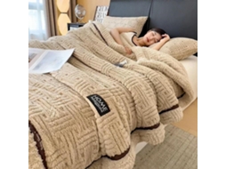 Manta de Lã Macia e Fofa para Outono Inverno Colcha Quente Respirável Sofá cama Sala Estar Artigos Têxteis o L