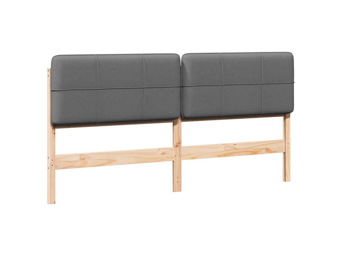 Cabeceira Estofada Marrom e Cinza Claro 200 cm MAISON EXCLUSIVE