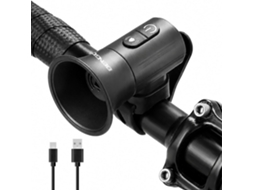 Buzina Elétrica Para Bicicleta De 120db Com Gravação Personalizada, Usb-c, 200mah E Ipx4 (preta)