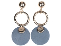 Brincos De Ouro Pendente Redondo Grande Moda Feminina Acessório