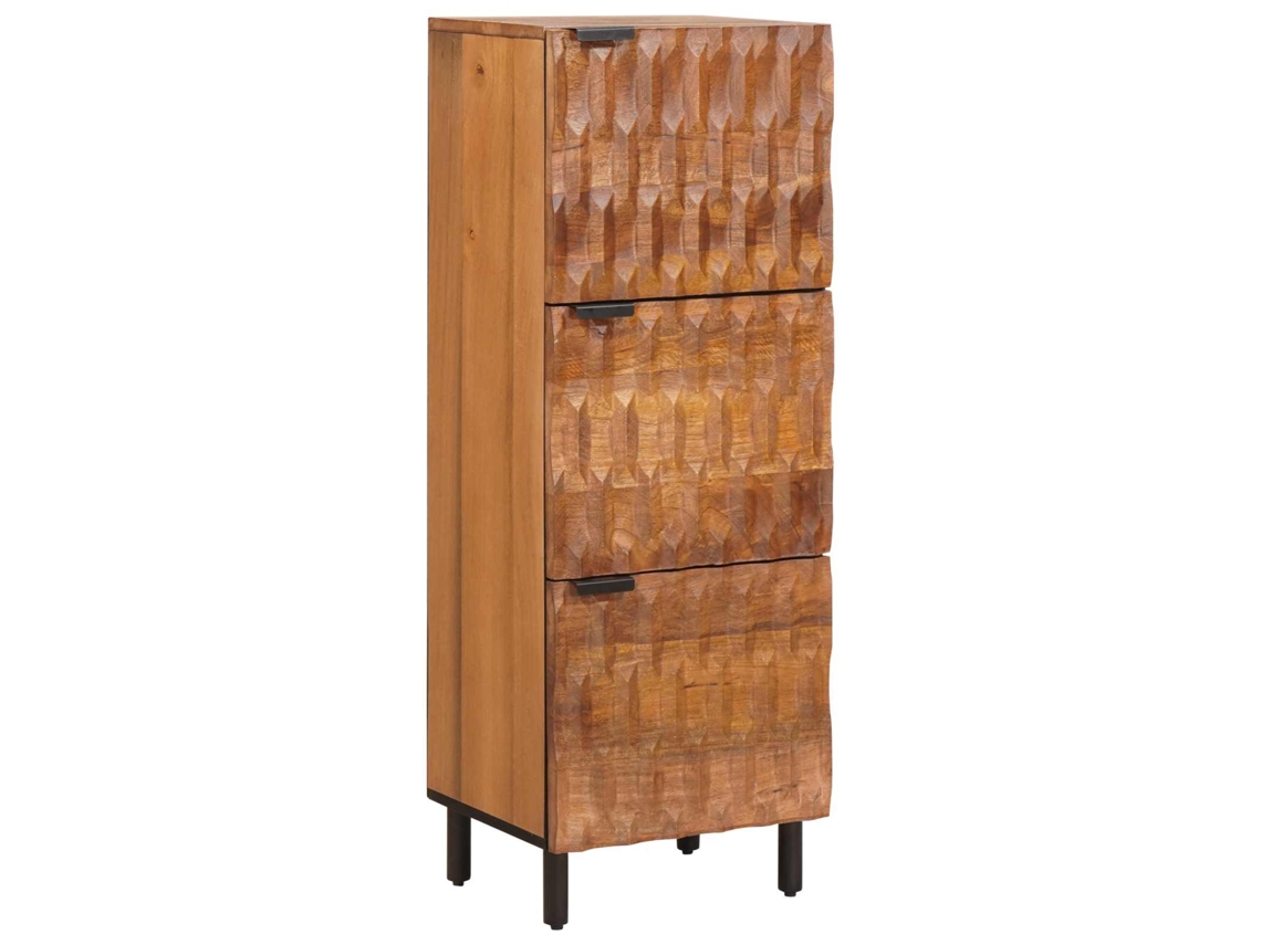 Vidaxl Buffê Com Porta Acabamento Em Acácia Marrom 40 X 33 X 110 Cm