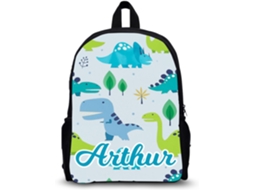 Mochila Escolar Infantil Para Meninas Meninos, Personalizada Com Dinossauro Nome Pré-escola/ensino