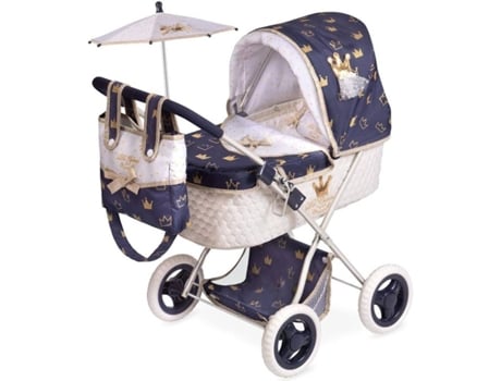 Carrinho de Bonecas DE CUEVAS Dobrável (Azul - 65x38x60cm)