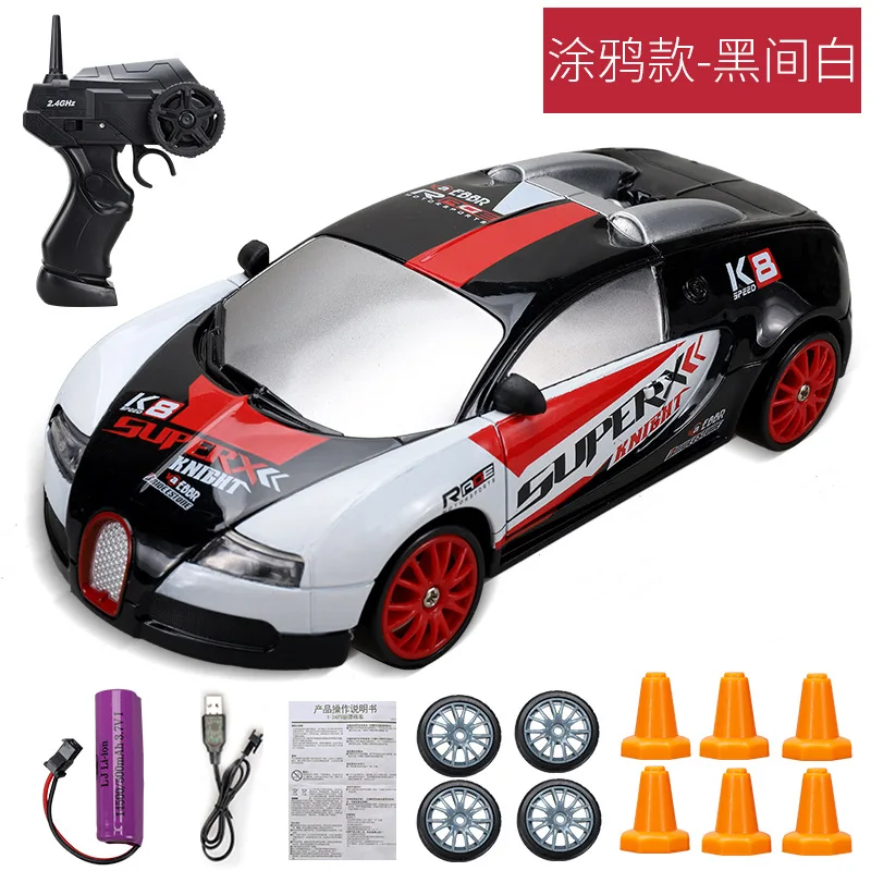 Carro De Drift Com Controle Remoto 2.4g, Tração Nas Quatro Rodas, Bateria De 3.7v 500mah.