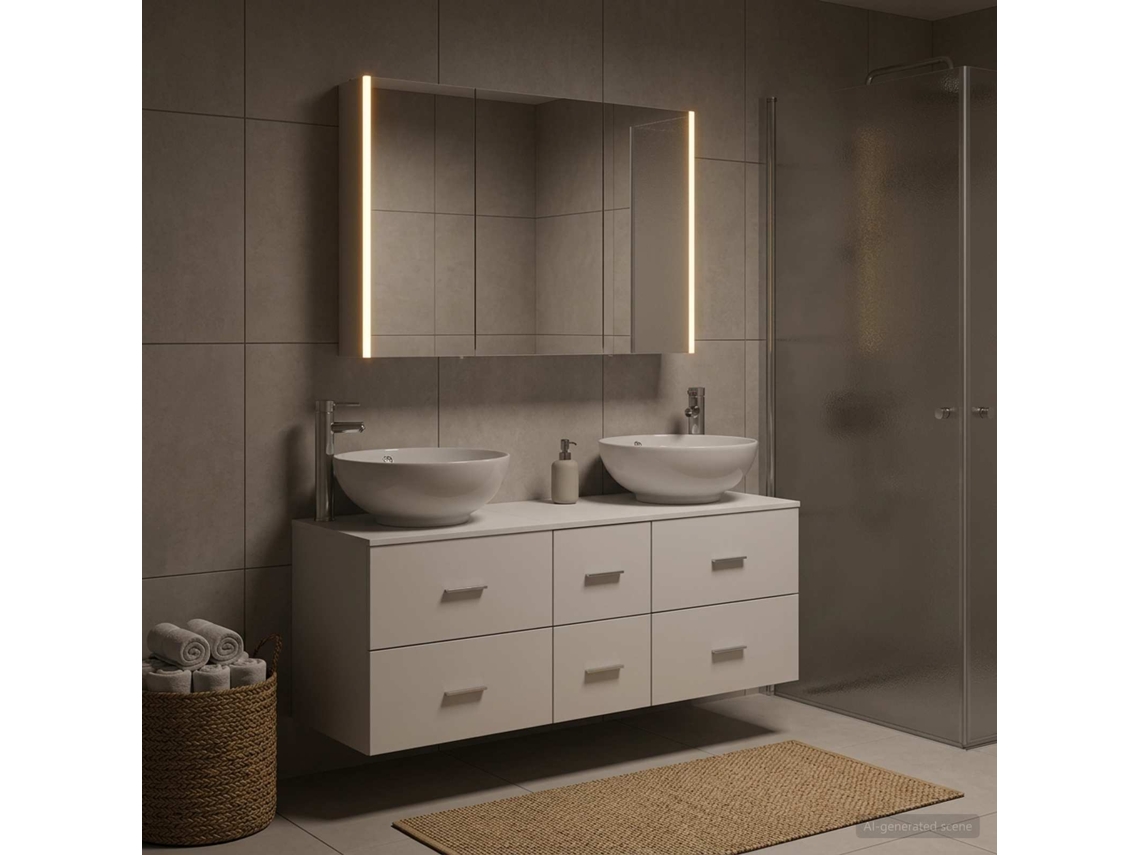 Vidaxl Conjunto De Móveis Para Banheiro 4 Unid. Branco