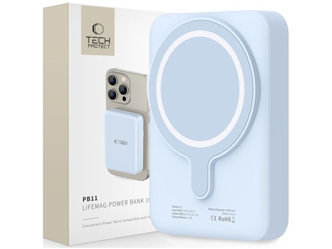 Powerbank Pb11 Lifemag para Magsafe 10000mAh para iPhone 13, 14, 15 TECH PROTECT