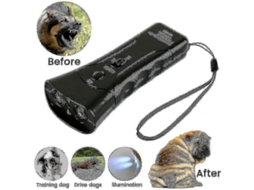 Adestrador Ultrassônico de Dois Canais para Cães com Luz Led Dispositivo Portátil Correção Comportamento D e Animais Estimação, Ideal GOKOCO