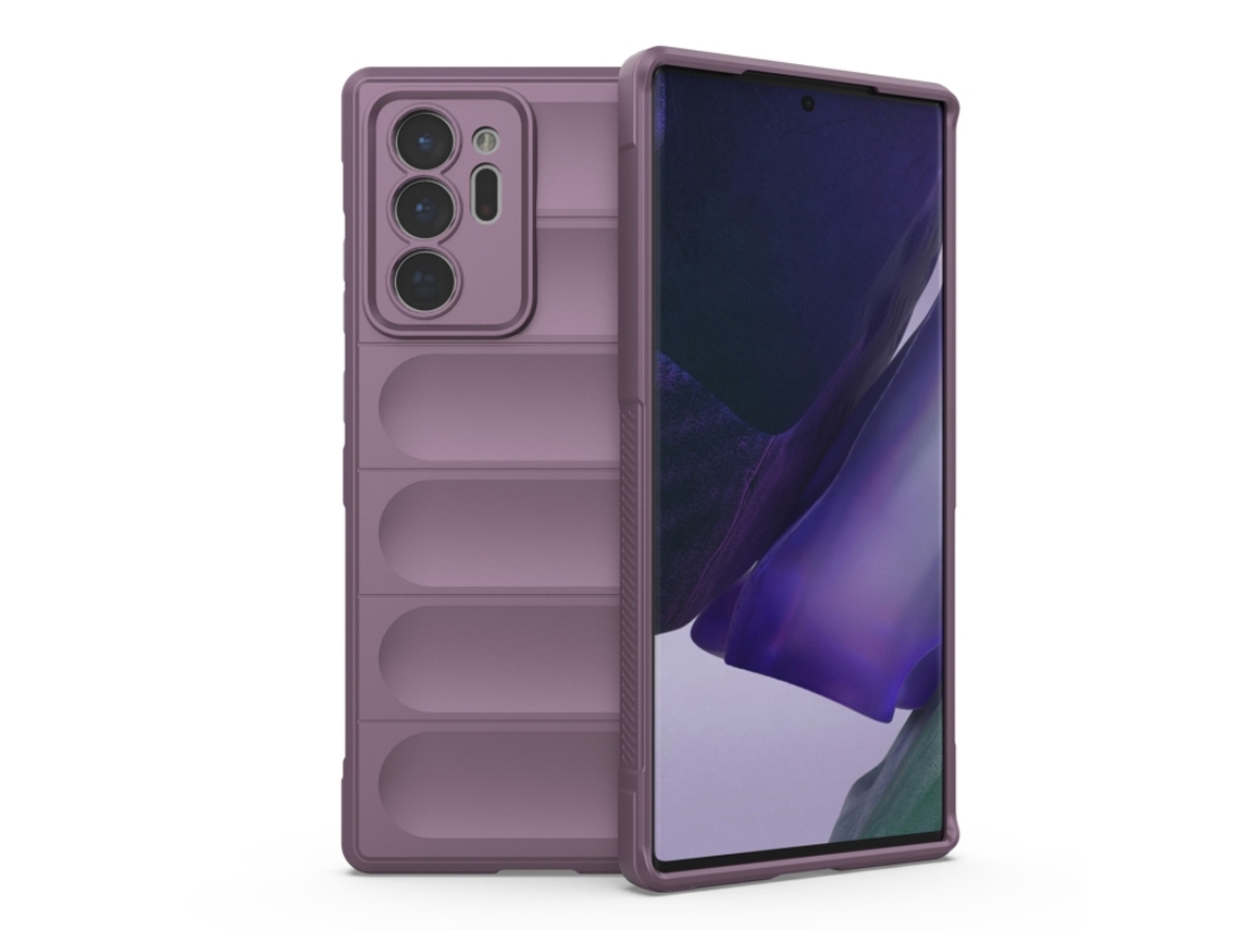 Capa Halinuia Para Samsung Galaxy Note20 Ultra Magic Shield Tpu Flanela Roxo (proteção Integral, Interior Em Flanela)