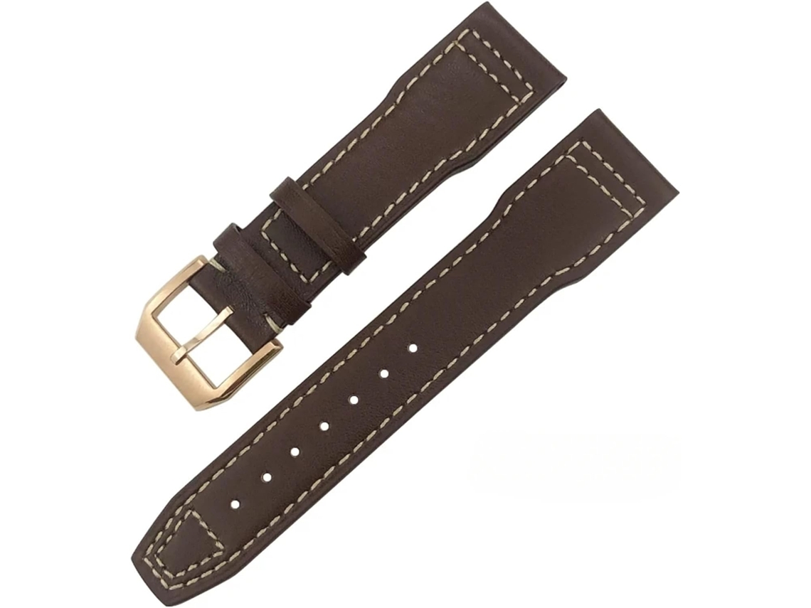 Pulseira de couro com 24 Mm Alta Qualidade Confortável Resistente S/MARCA