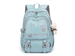 Mochila Escolar, Feminina, Cor Azul